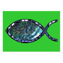 Radiant Christian Fish Symbol Tract Card / Business Card Templates