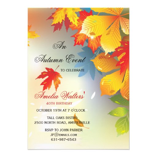 Radiant Fall Colors Invitation