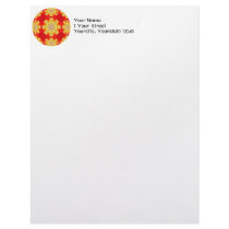 Radiant heart Kaleidoscope Mandala Customized Letterhead