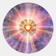 Radiant Heart Round Stickers