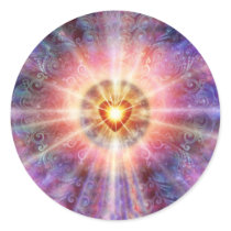 Radiant Heart Round Stickers