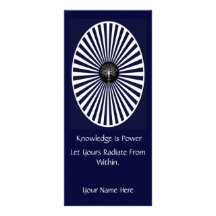 Radiant Knowledge Book Mark Rack Card Template