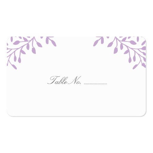 Radiant Orchid Secret Garden Wedding Place Cards Business Card (back side)