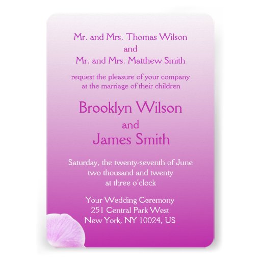 Radiant Orchid Wedding Invitations