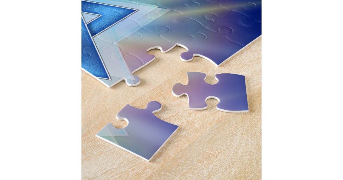 Radiant Star of David Jigsaw Puzzle Zazzle
