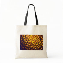 Radiating golden blob cluster canvas bags