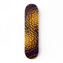 Radiating golden blob cluster custom skateboard