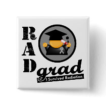 Radiation Grad BRAIN CANCER Pinback Buttons