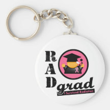 Radiation Grad BREAST CANCER Keychain