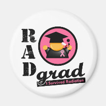 Radiation Grad BREAST CANCER Refrigerator Magnet