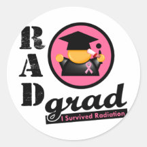 Radiation Grad BREAST CANCER Sticker