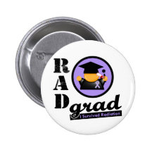Radiation Grad GENERAL CANCER Pinback Button