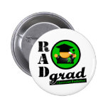 Radiation Grad KIDNEY CANCER Green Ribbon buttons