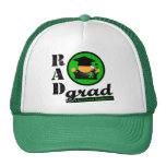Radiation Grad KIDNEY CANCER Green Ribbon hats