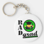 Radiation Grad KIDNEY CANCER Green Ribbon keychains