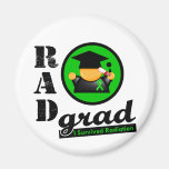 Radiation Grad KIDNEY CANCER Green Ribbon magnets