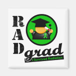 Radiation Grad KIDNEY CANCER Green Ribbon magnets