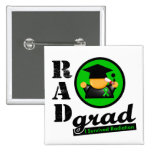 Radiation Grad KIDNEY CANCER Green Ribbon buttons