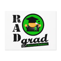Radiation Grad KIDNEY CANCER Green Ribbon Post Cards