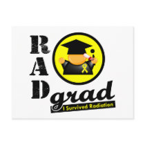 Radiation Grad TESTICULAR CANCER Postcard
