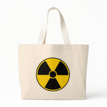 Radiation Hazard Sign Tote Bags