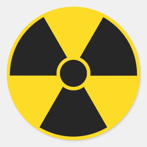 Radiation Hazard Sign Classic Round Sticker Zazzle
