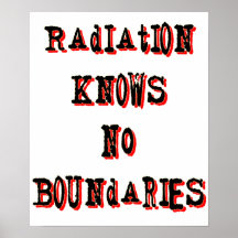 Radiation Knows No Boundaries Anti-Nuclear Poster