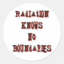 Radiation Knows No Boundaries Anti-Nuclear Sticker