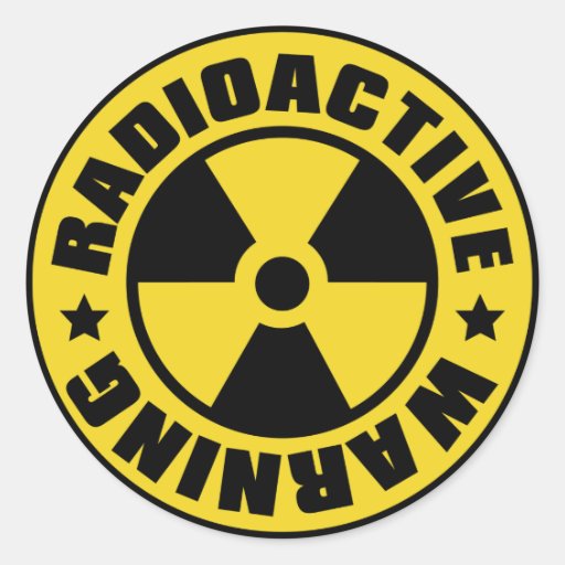 Radiation_S Classic Round Sticker Zazzle