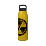 Radiation Symbol, Drink at Your Own Risk Water water bottles