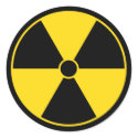 Radiation Symbol Sticker by yarddawg Radiation Symbol Sticker