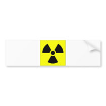 Radiation Trefoil Sign Symbol Warning Sign Symbol Bumper Sticker