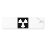 Radiation Trefoil Sign Symbol Warning Sign Symbol Bumper Stickers