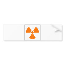 Radiation Trefoil Sign Symbol Warning Sign Symbol Bumper Sticker