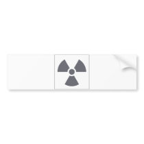 Radiation Trefoil Sign Symbol Warning Sign Symbol Bumper Sticker