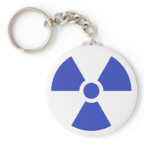 Radiation Trefoil Sign Symbol Warning Sign Symbol Keychain