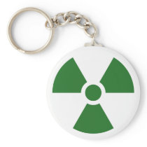 Radiation Trefoil Sign Symbol Warning Sign Symbol Keychain