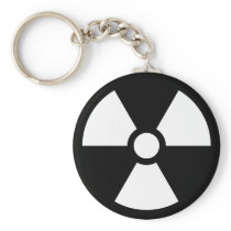 Radiation Trefoil Sign Symbol Warning Sign Symbol Keychain