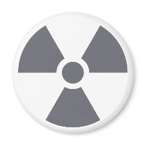 Radiation Trefoil Sign Symbol Warning Sign Symbol Fridge Magnets