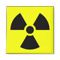 Radiation Trefoil Sign Symbol Warning Sign Symbol Refrigerator Magnet