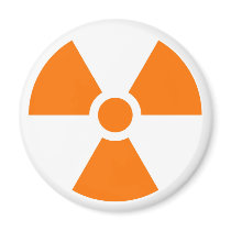 Radiation Trefoil Sign Symbol Warning Sign Symbol Fridge Magnet