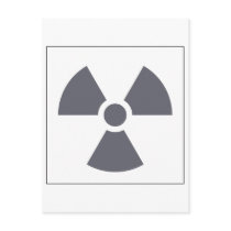 Radiation Trefoil Sign Symbol Warning Sign Symbol Postcard