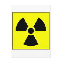 Radiation Trefoil Sign Symbol Warning Sign Symbol Post Cards