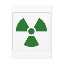 Radiation Trefoil Sign Symbol Warning Sign Symbol Post Card