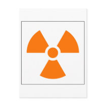 Radiation Trefoil Sign Symbol Warning Sign Symbol Postcard