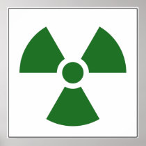 Radiation Trefoil Sign Symbol Warning Sign Symbol Print