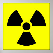 Radiation Trefoil Sign Symbol Warning Sign Symbol Posters