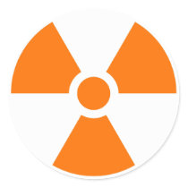 Radiation Trefoil Sign Symbol Warning Sign Symbol Round Stickers