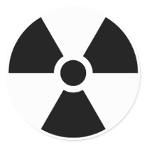 Radiation Trefoil Sign Symbol Warning Sign Symbol Sticker