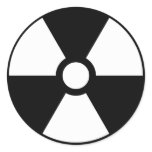 Radiation Trefoil Sign Symbol Warning Sign Symbol Round Stickers